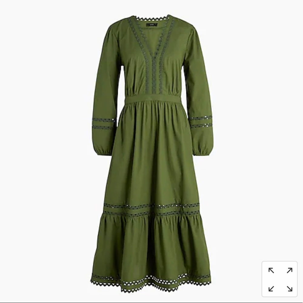 J.Crew Factory Eyelet Midi Dress